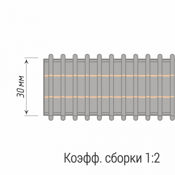 Лента шторная «Карандашная складка флиссе» 11444/30 Бобина