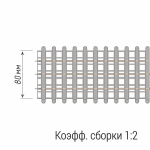 Лента шторная «Карандашная многокарманная складка» 994/80/tr