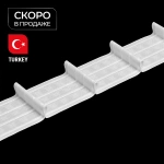 Лента шторная карандашная складка Oz-is Premium 3960 P 1:1,5 (Белый)
