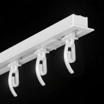 Алюминиевый потолочный карниз «Гипс соло» Белый (360 см бегунок)