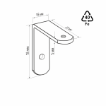 Кронштейн стеновой с крепежом 35x30 мм (Белый)
