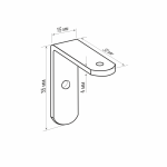 Кронштейн стеновой 35x30 мм (Серый)