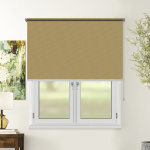 Рулонная штора «Toledo» ø28 фурнитура Хром. Ткань коллекции «Плэин» Хаки