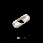 Соединитель цепи металл. «Бочонок» упак. 100 шт (Белый)