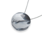 Магнит для штор «Агат» ø4,5 см для легкого и среднего веса штор с металлическим тросом 30 см (Черно-белый)