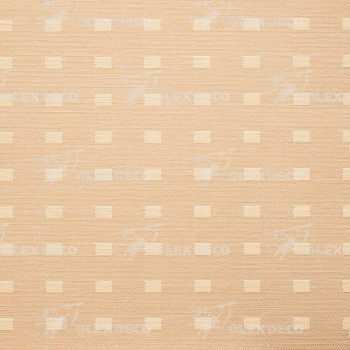 Рулонная штора «MGS» фурнитура Коричневая. Ткань коллекции «Квадро» Бисквит
