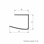 Направляющая С-образная UNI 2 алюминиевая L= 4 м Светлый дуб