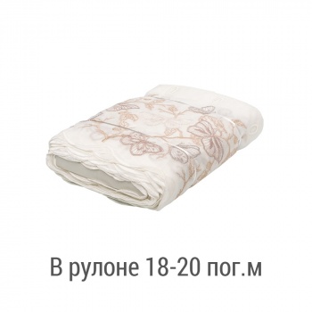 Ткань для штор-кафе коллекция «Butterfly» бежево-серый