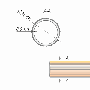 изображение труба рифленая 16 мм на olexdeco.ru