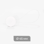 Клипса магнитная ø4,5 см «Soft touch» с леской 30 см (Белый мат.)