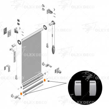 изображение заглушка для планки нижней стальной м-образной на olexdeco.ru