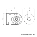 Подъемный мех. «Devon» ø27 мм с кр-нами для рул. шторы (Белый)