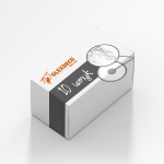 Магнит для штор «Агат» ø4,5 см для легкого и среднего веса штор с металлическим тросом 30 см (Серо-белый)