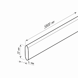 изображение отвес пвх прозрачный 20х6 мм на olexdeco.ru