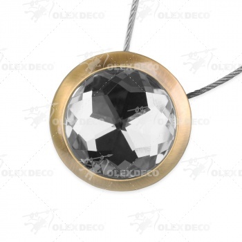 изображение клипса магнитная «диамант» ø5 см для легкого и среднего веса штор с тросом 38 см на olexdeco.ru