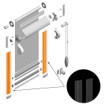 Направляющая плоская алюминиевая UNI 1 L = 4 м Темно-серый