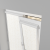 Рулонная штора «UNI 2» фурнитура Белая. Ткань коллекции «Фрассино» Жемчуг глянец