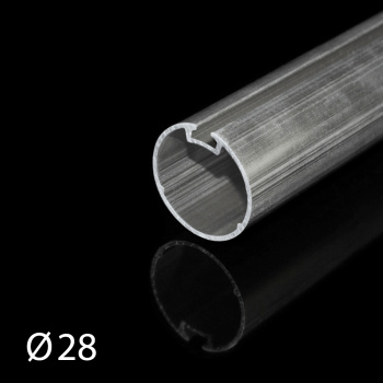 Труба ø28 мм с пазом L=4 м для рулонной шторы (Алюминий)