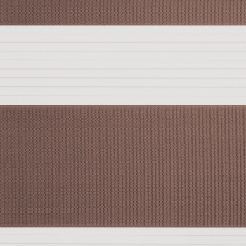 Рулонная штора «MGS День-Ночь» фурнитура Коричневая. Ткань коллекции «Соло» Капучино