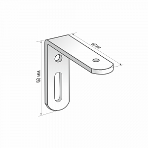 изображение кронштейн стеновой 60x60 мм серый на olexdeco.ru