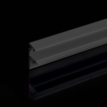 Профиль дополнительный высокий для С-образной направляющей UNI 2 алюминиевый L = 4 м Темно-серый (Алюминий)