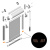 фото заглушка нижняя для с-образной направляющей uni 2 besta коричневая в интернет-магазине Олексдеко