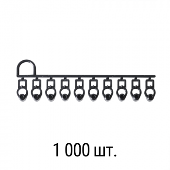 изображение бегунок с роликом «европа» черный в ленте 1000 шт на olexdeco.ru