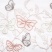 Ткань для штор-кафе коллекция «Butterfly» персик с серым (На отрез высота 60см)