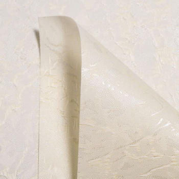 Рулонная штора «Мини» фурнитура Коричневая. Ткань коллекции «Шелк» Жемчуг