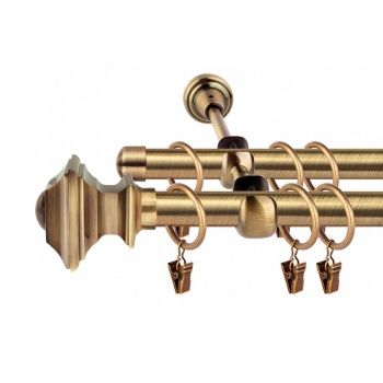 изображение двухрядный стеновой карниз для штор «верди» на olexdeco.ru