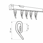 Крючок французский усиленный «Кипр» (упак. 1000 шт Черный)