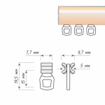 Бегунок «Х-образный» тефлоновый с ушком (короб 40 000 шт Белый)