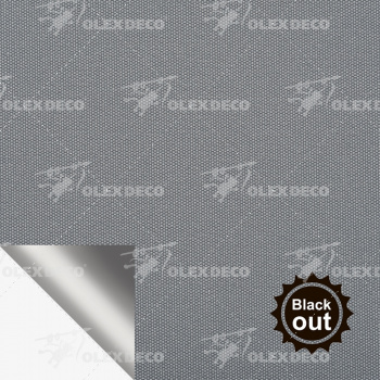 Ткань для рулонных штор коллекция «Плэин» Silver Blackout Серый 250 см