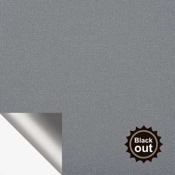 Ткань для рулонных штор коллекция «Плэин» Silver Blackout Серый 250 см (На отрез)