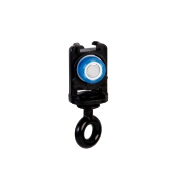 Бегунок-ролик поворотный «RT» с резиновым колесиком ø9 (ушко ø5,4 мм Черный)