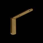 Кронштейн стеновой с заглушкой 100x60 мм (Латунь)