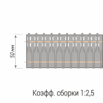 Лента шторная «Вафельная складка» 20406/50
