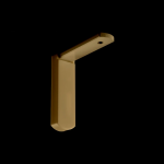 Кронштейн стеновой с заглушкой 60x60 мм (Латунь)