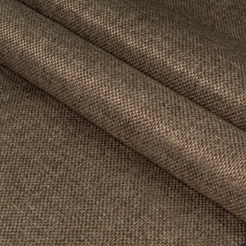 Ткань рогожка для штор коллекция «Монро» Димаут (Dim-out) Коричневый