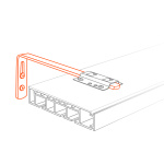 Кронштейн с пластиной крепежной для шины потолочной Белый (150x60 мм)