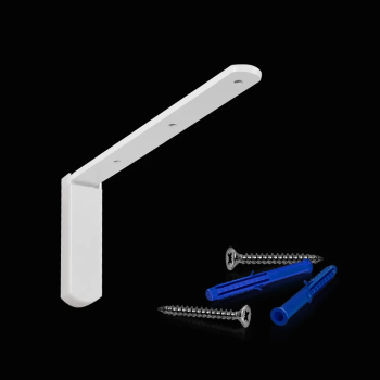 Кронштейн стеновой с загл. и креп. 150х60 мм (Белый)