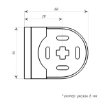 Кронштейны «BC» L=40 мм с заглушками для РШ (Черный)