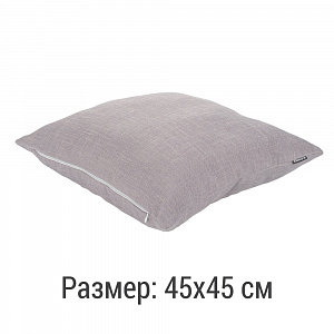 Подушка декоративная «Лён» серый