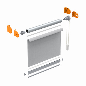 изображение кронштейны «bc» l=40 мм с заглушками для рулонной шторы на olexdeco.ru