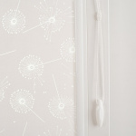 Рулонная штора «UNI 1» фурнитура Белая. Ткань коллекции «Одуванчик» Белый (компл. Besta)