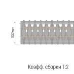 Лента шторная «Двойное плиссе» 903/100/2