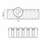 Ткань для штор-кафе коллекция «Flowers» молоко (Рулон высота 30см)