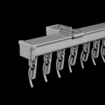 Профильный карниз для штор «Отель» Серый (180 см ролик)