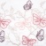 Ткань для штор-кафе коллекция «Butterfly» сиренево-розовый (На отрез высота 45см)
