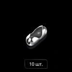 Соединитель цепи металл. «Бочонок» упак. 10 шт (Хром)